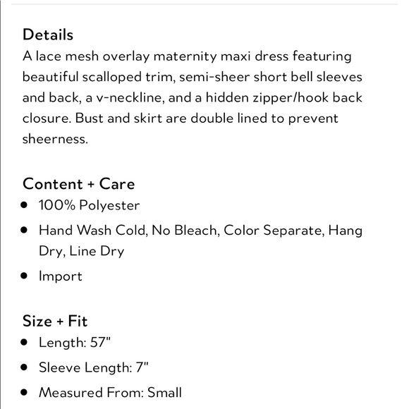 Blue Lace MATERNITY Dress - Picture 3 of 7